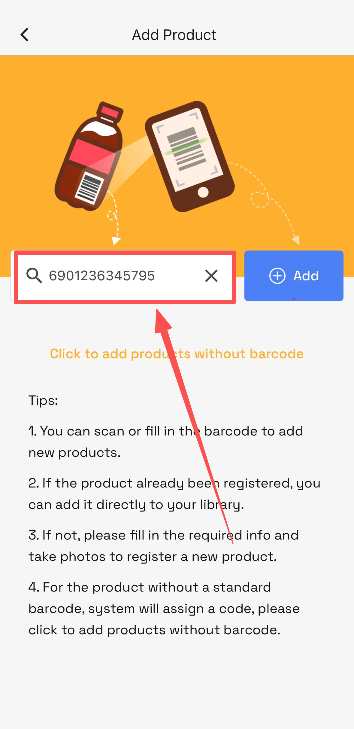 Product added confirmation